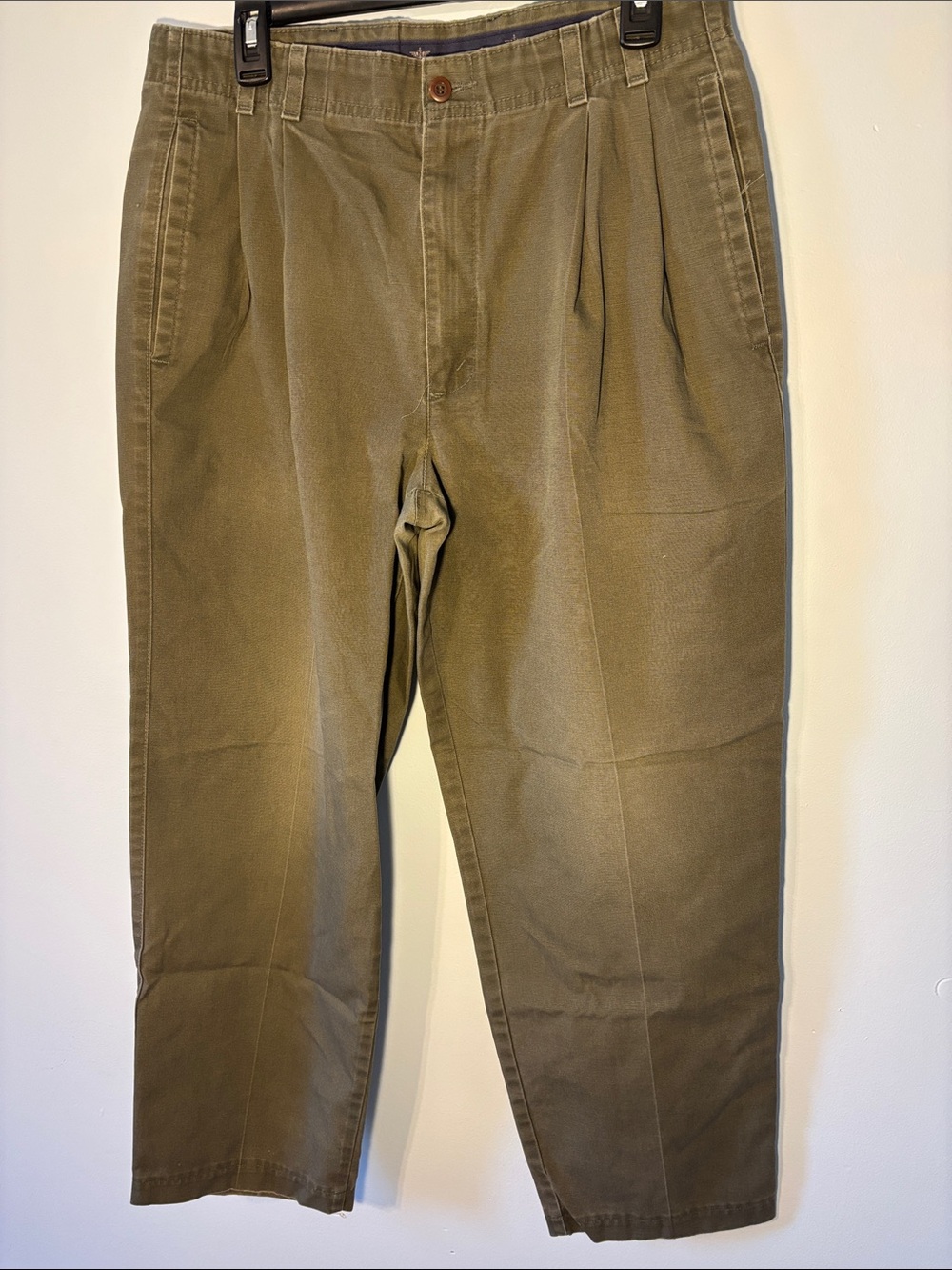 Dockers Olive Green Pleated Chinos